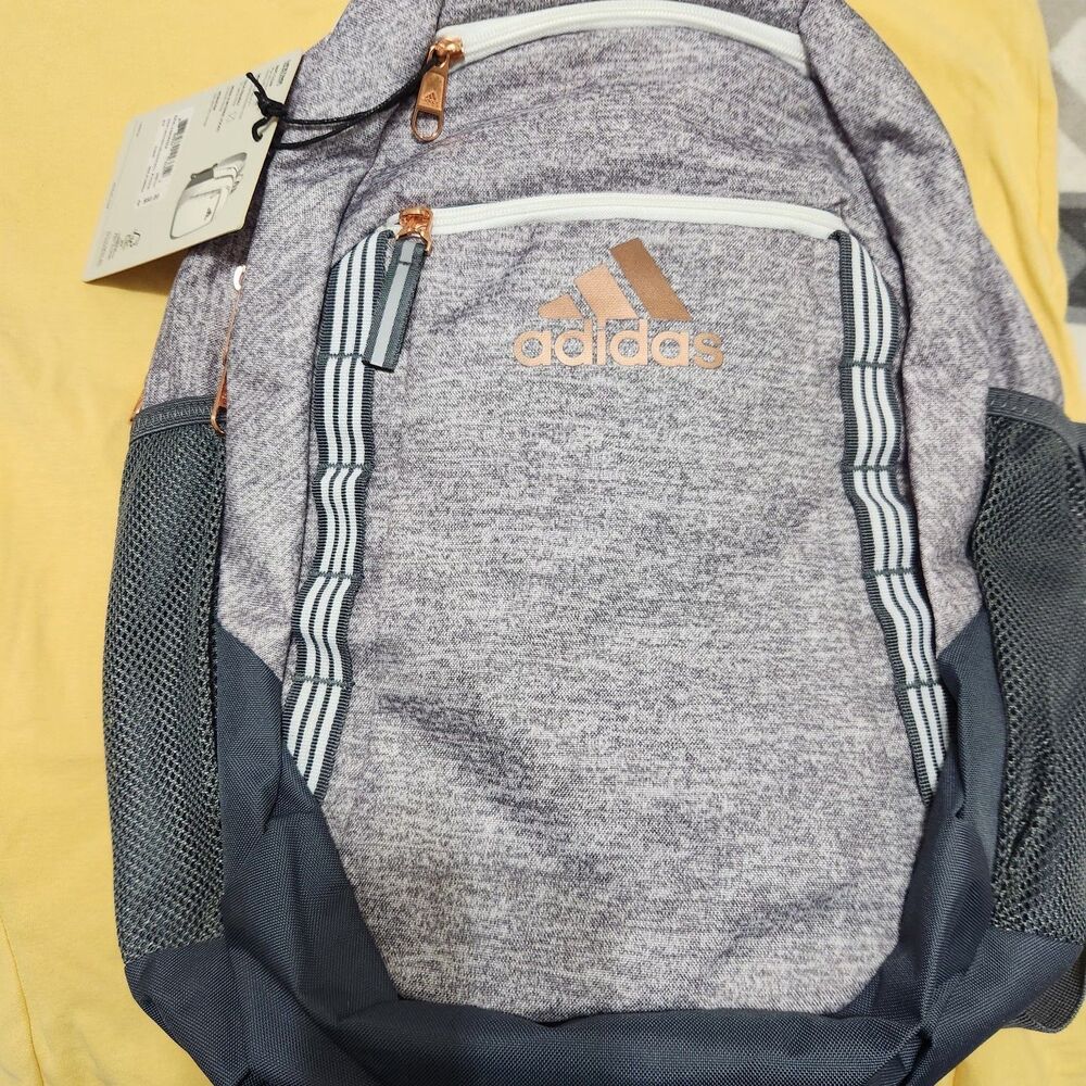 Adidas Excel 6 Backpack Gray Rose Gold Color Laptop Storage Comfortable Straps
